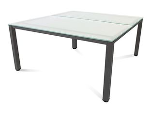 Rocada Executive - Mesa - rectangular - translúcido - antracita base