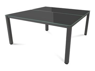 Rocada Executive - Mesa - rectangular - negro - RAL 7015, antracita base