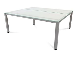 Rocada Executive - Mesa - rectangular - translúcido - aluminio base