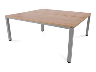 Rocada Executive - Mesa - rectangular - roble - aluminio base