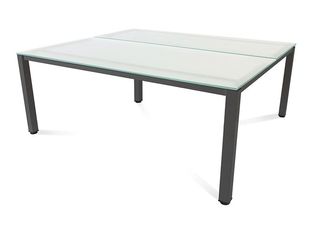 Rocada Executive - Mesa - rectangular - translúcido - antracita base