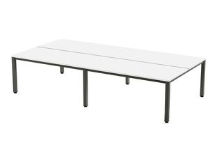 Rocada Executive - Mesa - rectangular - blanco - antracita base