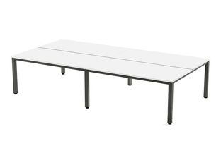 Rocada Executive - Mesa - rectangular - blanco - antracita, RAL 7015 base