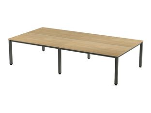 Rocada Executive - Mesa - rectangular - roble - antracita, RAL 7015 base