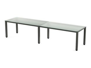 Rocada Executive - Mesa - rectangular - translúcido - antracita base