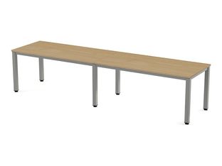 Rocada Executive - Mesa - rectangular - roble - aluminio base