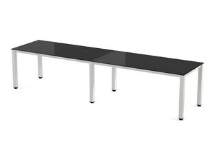 Rocada Executive - Mesa - rectangular - negro - blanco base