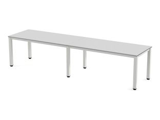 Rocada Executive - Mesa - rectangular - gris - blanco base