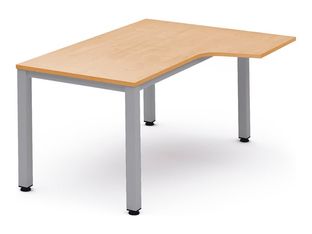 Rocada Executive - Mesa - en escuadra (derecha) - verde haya - aluminio base