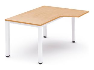 Rocada Executive - Mesa - en escuadra (derecha) - verde haya - blanco base