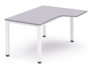 Rocada Executive - Mesa - en escuadra (derecha) - gris - blanco base