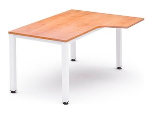 Rocada Executive - Mesa - en escuadra (derecha) - roble - blanco base