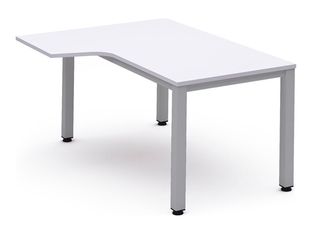 Rocada Executive - Mesa - forma de L (izquierdo) - blanco - aluminio base