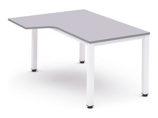 Rocada Executive - Mesa - forma de L (izquierdo) - gris - blanco base