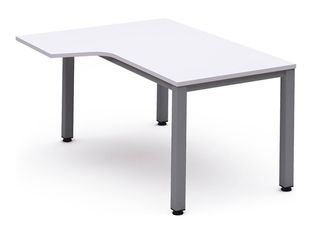 Rocada Executive - Mesa - forma de L (izquierdo) - blanco - antracita base