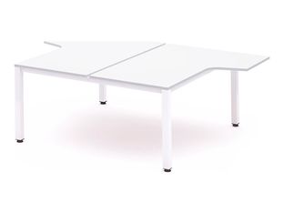 Rocada Executive - Mesa - con forma de L - blanco - blanco base
