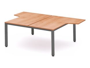 Rocada Executive - Mesa - con forma de L - roble - RAL 7015, antracita base