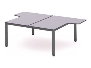 Rocada Executive - Mesa - con forma de L - gris - antracita base