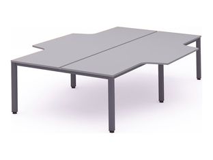 Rocada Executive - Mesa - con forma de L - gris - antracita base