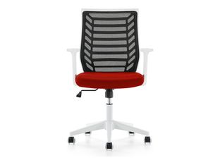 rocada Ergoline - Silla - tarea - reposabrazos - forma de T - inclinación - giratorio - polímero - blanco, rojo