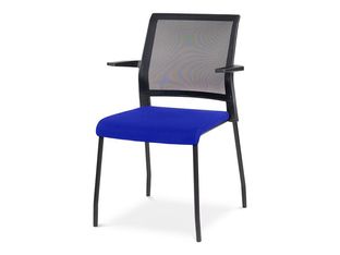 rocada Ergoline - Silla - visitante - reposabrazos - metal - azul, negro epoxy