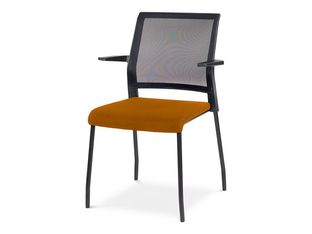 rocada Ergoline - Silla - visitante - reposabrazos - metal - naranja, negro epoxy