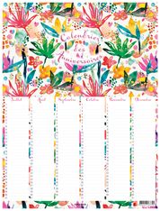 Aquarelle - calendrier anniversaires 32 × 42