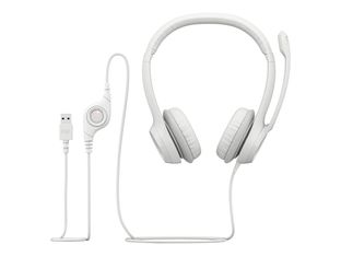 Logitech H390 - Casque filaire avec micro - USB-A  - blanc cassé
