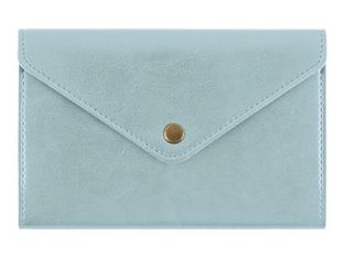 Oberthur Naples - Cahier de notes - A6 (105 x 148 mm) - 72 feuilles / 144 pages - doublé (6,5 mm) - verdigris - polyuréthane (PU)