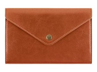 Oberthur Naples - Cahier de notes - A6 (105 x 148 mm) - 72 feuilles / 144 pages - doublé (6,5 mm) - cognac - polyuréthane (PU)