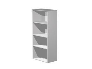 Bibliothèque haute Trend - L80xP35xH180 cm - 3 étagères - gris