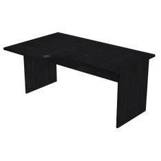 Bureau compact Trend - L160 cm - retour à gauche - pieds panneaux - plateau imitation frêne noir