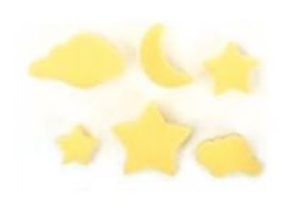 Graine Creative - Ensemble d'éponge de peinture - 6 pièces - étoile, lune - mousse