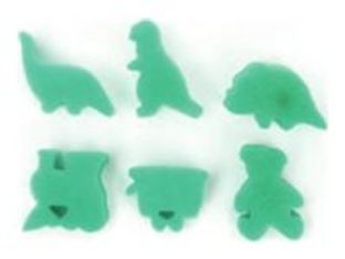 Graine Creative - Ensemble d'éponge de peinture - 6 pièces - dinosaure - mousse