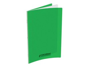 CONQUERANT Classique Polypro - Cahier de notes - reliure cousue - 170 x 220 mm - 30 feuilles / 60 pages - Seyès - vert - polypropylène (PP)