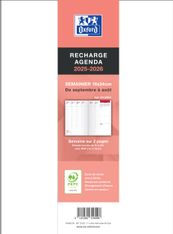 Agenda Oxford Recharge 16 x 24 cm - 1 semaine sur 2 pages - Hamelin 