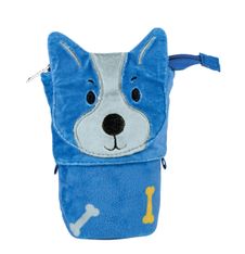 Trousse pot a crayons spa peluche 1 compartiment chien - Hamelin