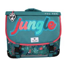 Cartable 41 cm Jungle- 2 compartiments- vert- Pol Fox