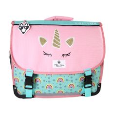 Cartable 35 cm Rainbow- 2 compartiments- vert turquoise-  Pol Fox