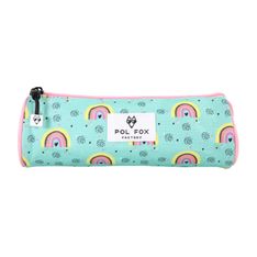 Trousse ronde Rainbow- vert turquoise-  Pol Fox