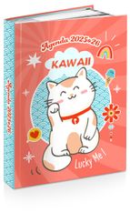 Agenda rembordé Japan Kawai - 1 jour par page - 12x17 cm - 2 décors assortis - Kid'Abord