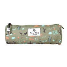 Trousse ronde Road Trip- vert-  Pol Fox