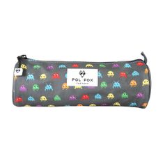 Trousse ronde Space Invader- gris-  Pol Fox