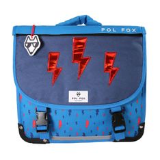 Cartable 35 cm Wonder Fox- 2 compartiments- bleu-  Pol Fox