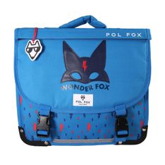 Cartable 38 cm Wonder Fox- 2 compartiments- bleu-  Pol Fox