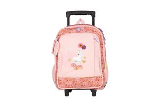 Sac à dos à roulettes BELLA SARA DREAM FLOWERS-2 compartiments- rose- Kid'Abord