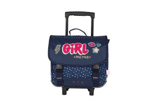 Cartable à roulettes KIP YOU ROCK-2 compartiments- marine- Kid'Abord