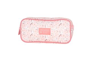 Trousse 2 compartiments KIP POETIC- rose- Kid'Abord