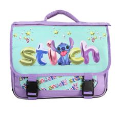Cartable Stitch - 38cm -  2 compartiments - violet - Bagtrotter