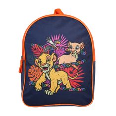 Sac a dos Le Roi lion - 32cm -  1 compartiment - marine - Bagtrotter